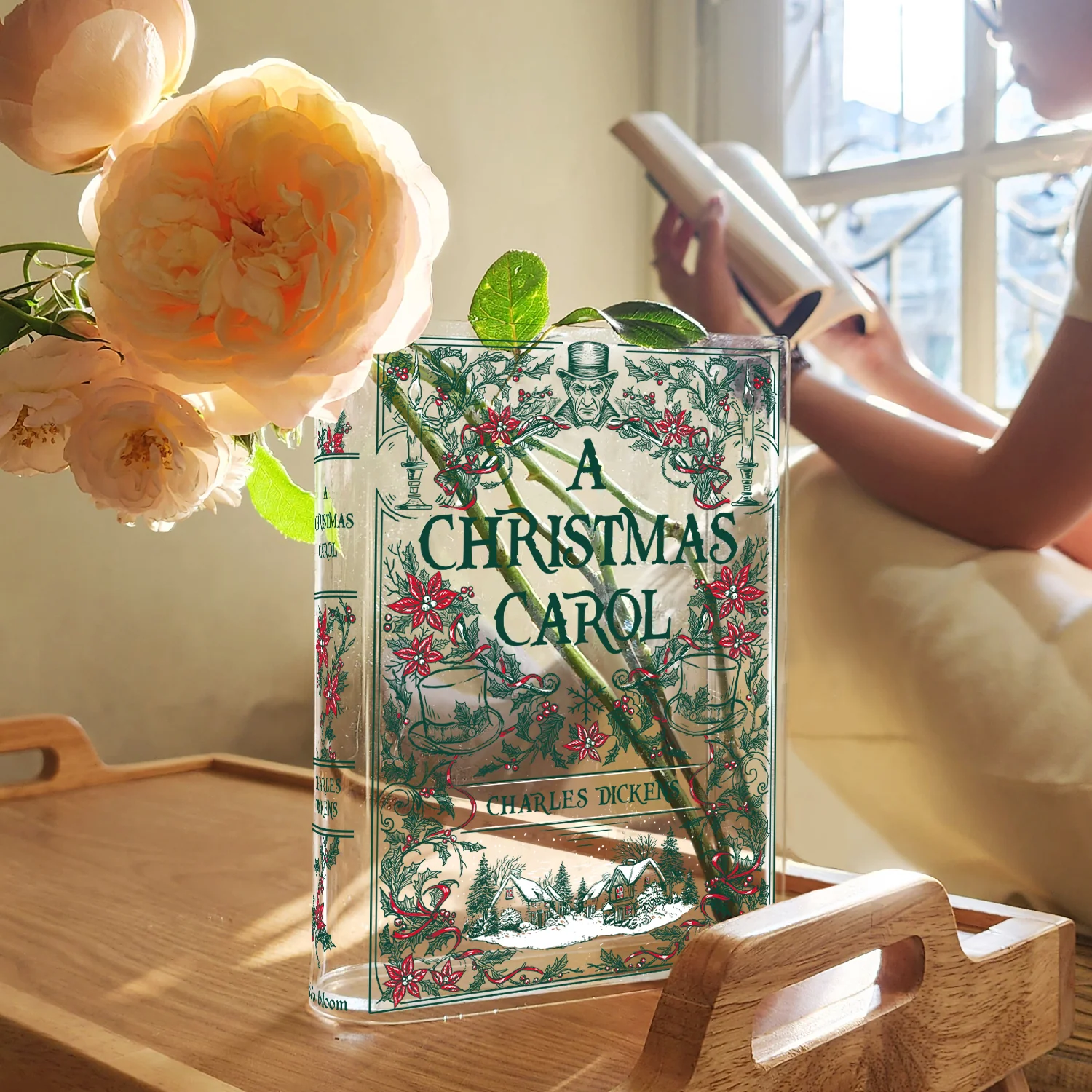 A Christmas Carol Acrylic Book Vase - Image 4