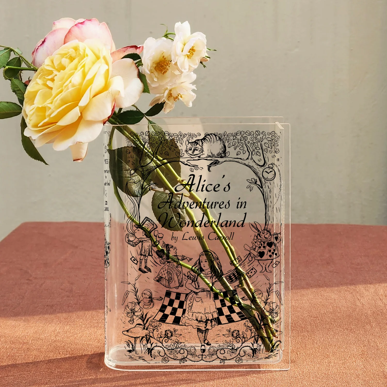 Alice in Wonderland Acrylic Book Vase - II - Image 2