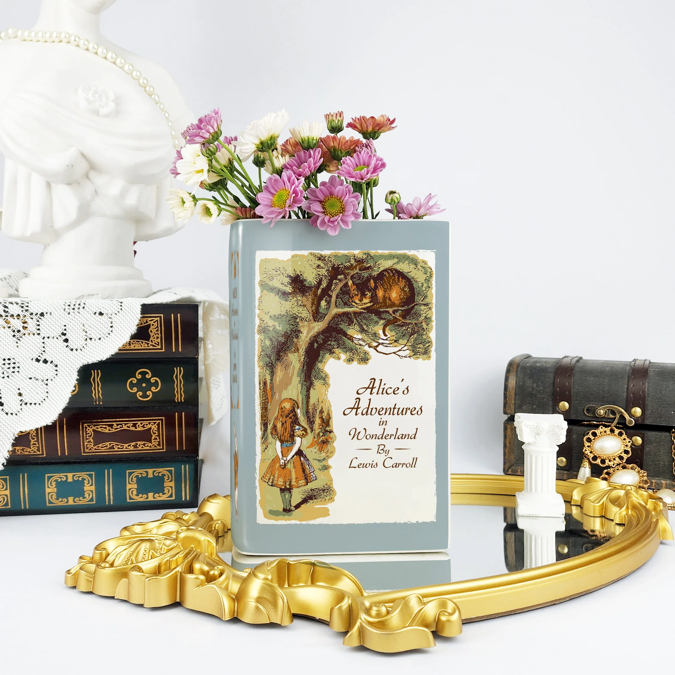 Alice in Wonderland Ceramic Book Vase - Large - Image 3