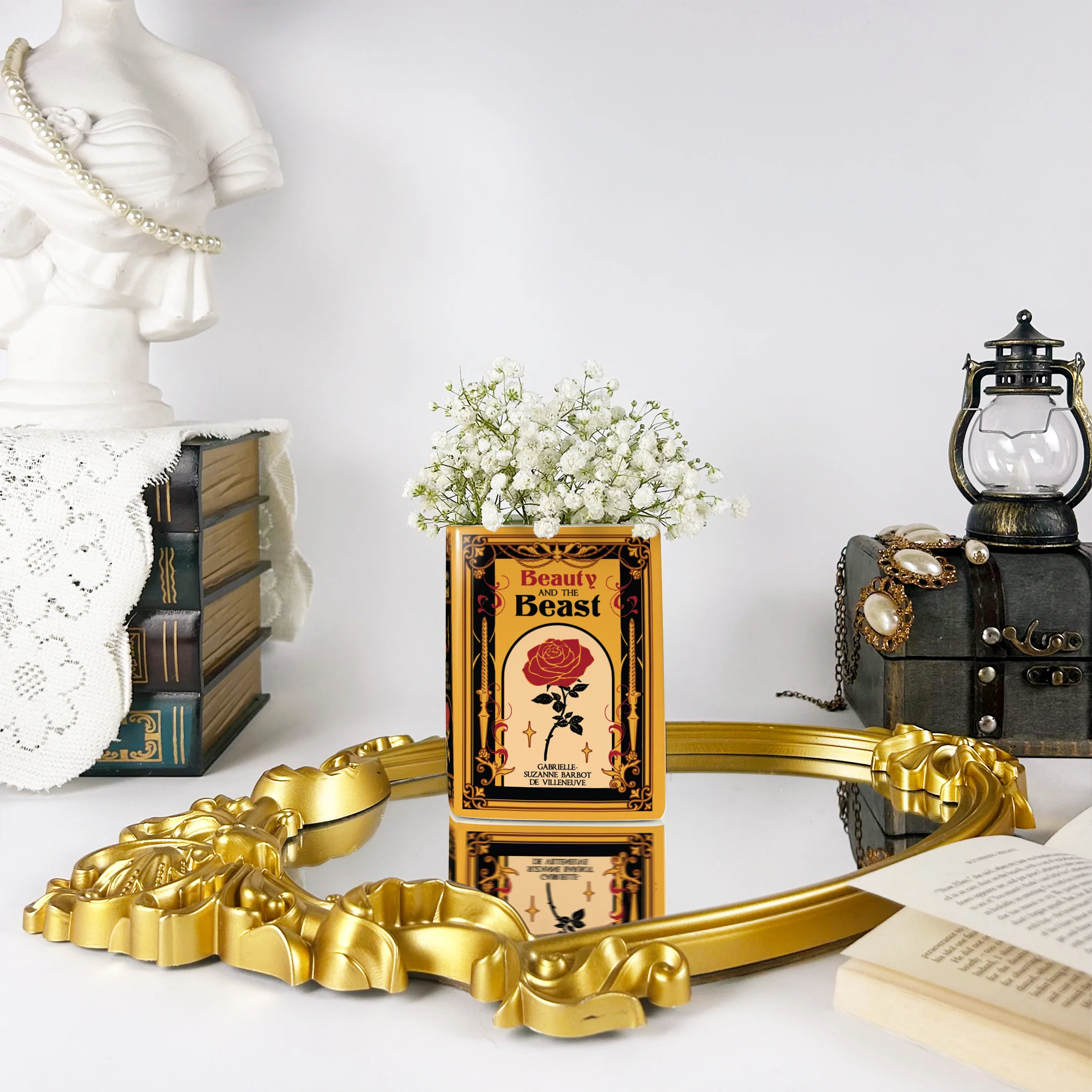 Beauty and the Beast Ceramic Book Vase - Small - Image 2