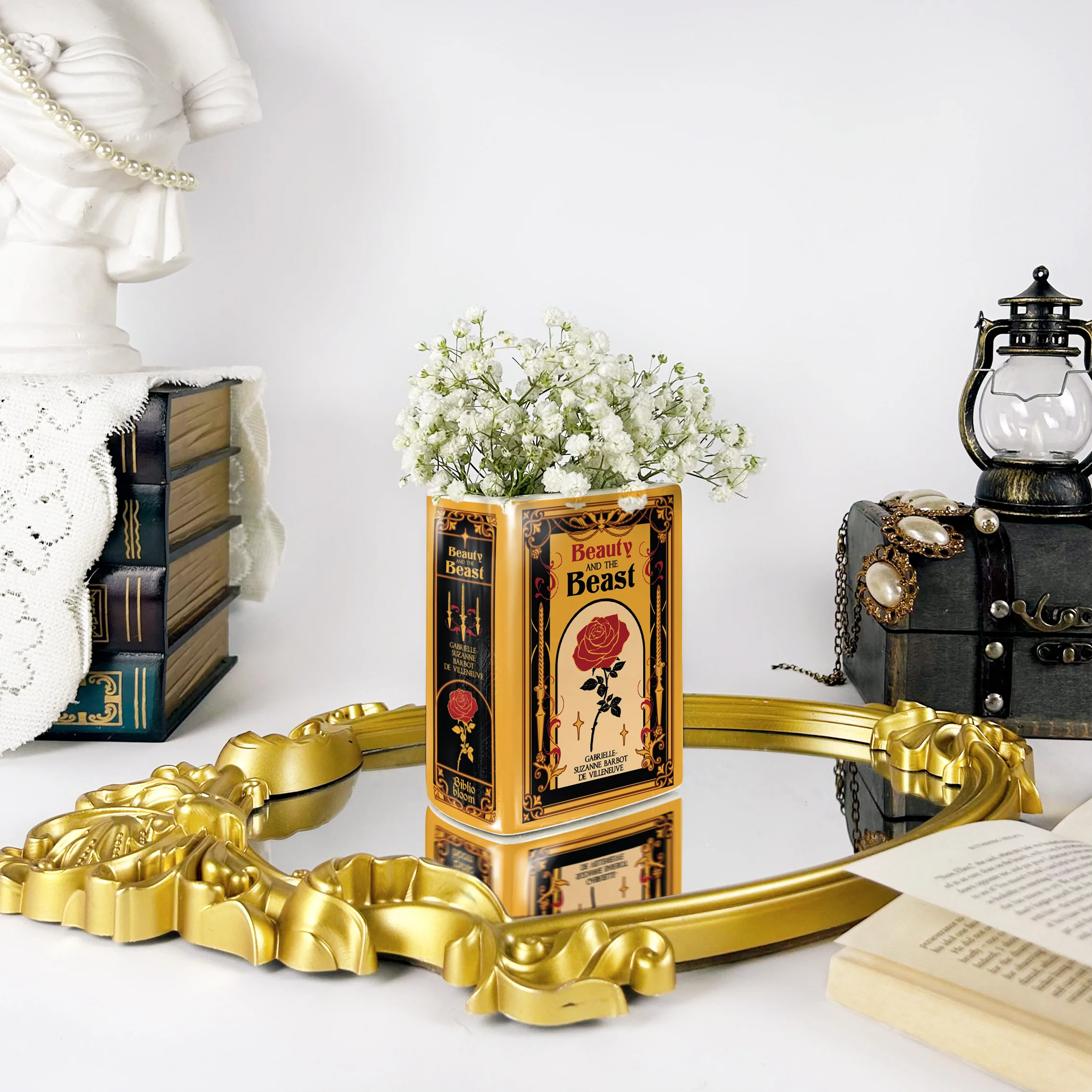 Beauty and the Beast Ceramic Book Vase - Small - Image 4