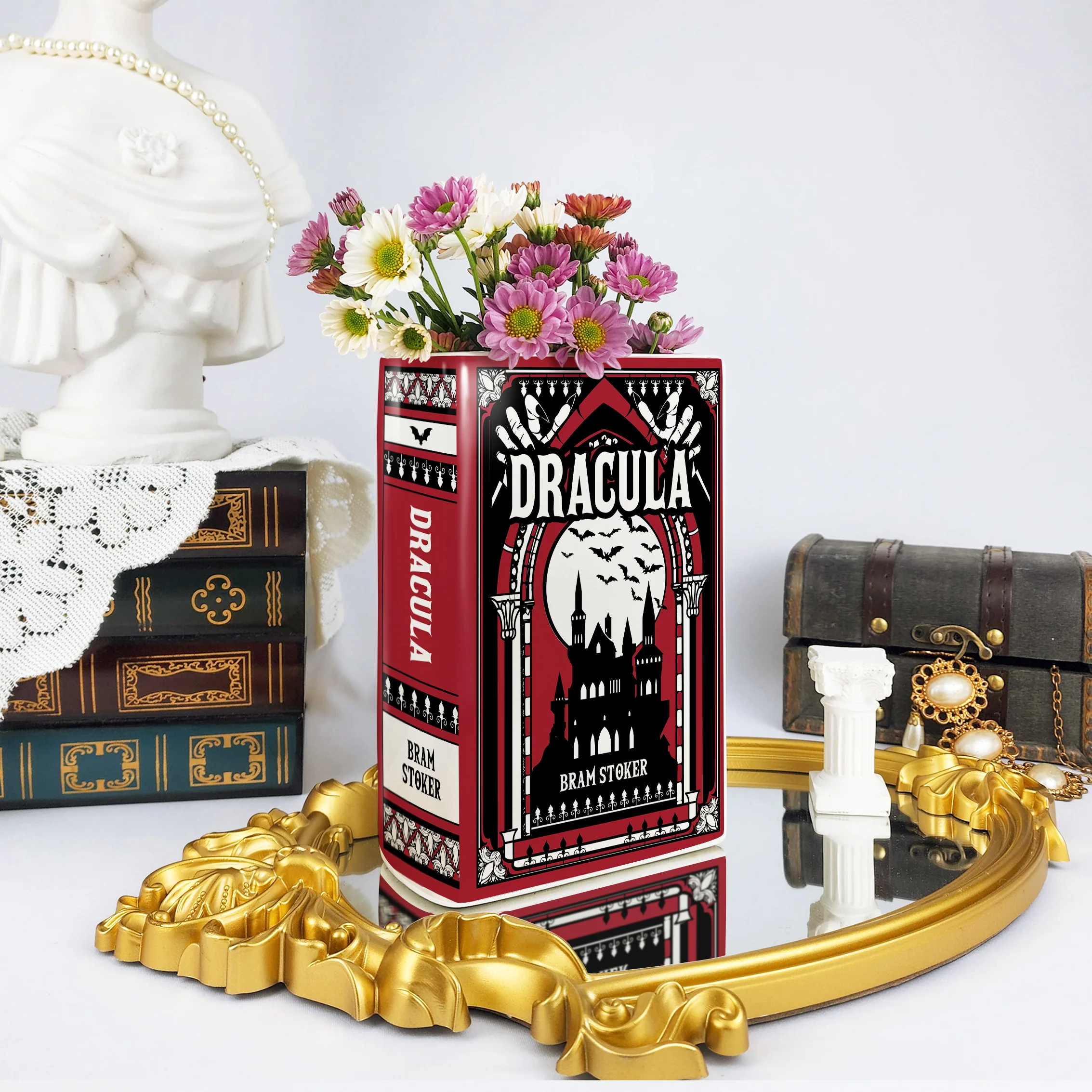 Dracula Ceramic Book Vase - Large - Image 2