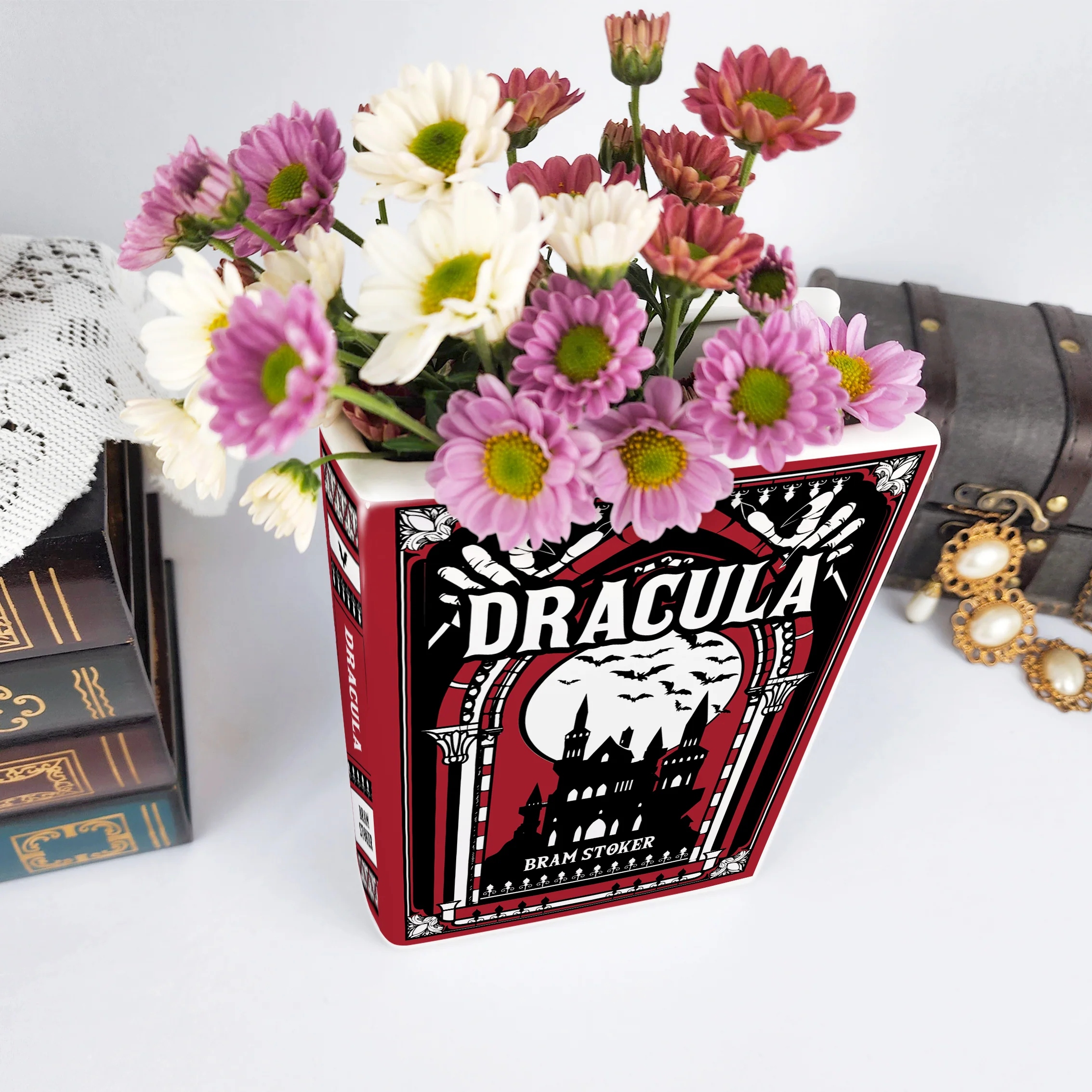 Dracula Ceramic Book Vase - Large - Image 5
