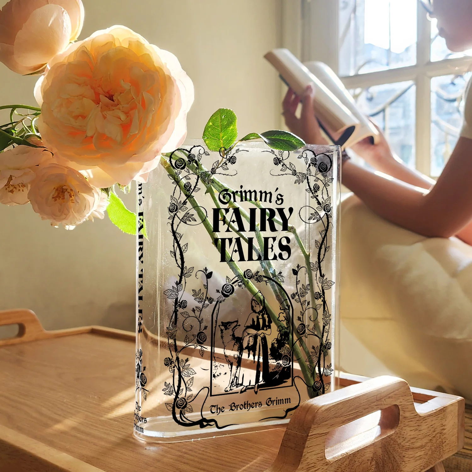 Grimms' Fairy Tales Acrylic Book Vase - Image 4