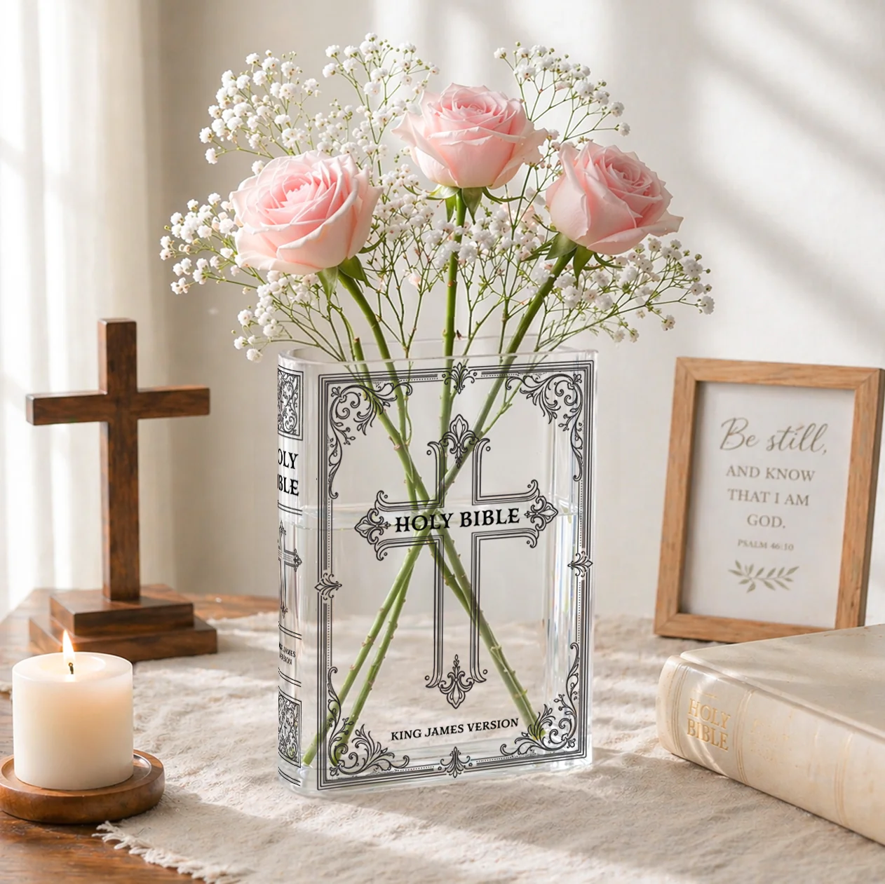 Holy Bible Christian Book Vase - I - Image 4