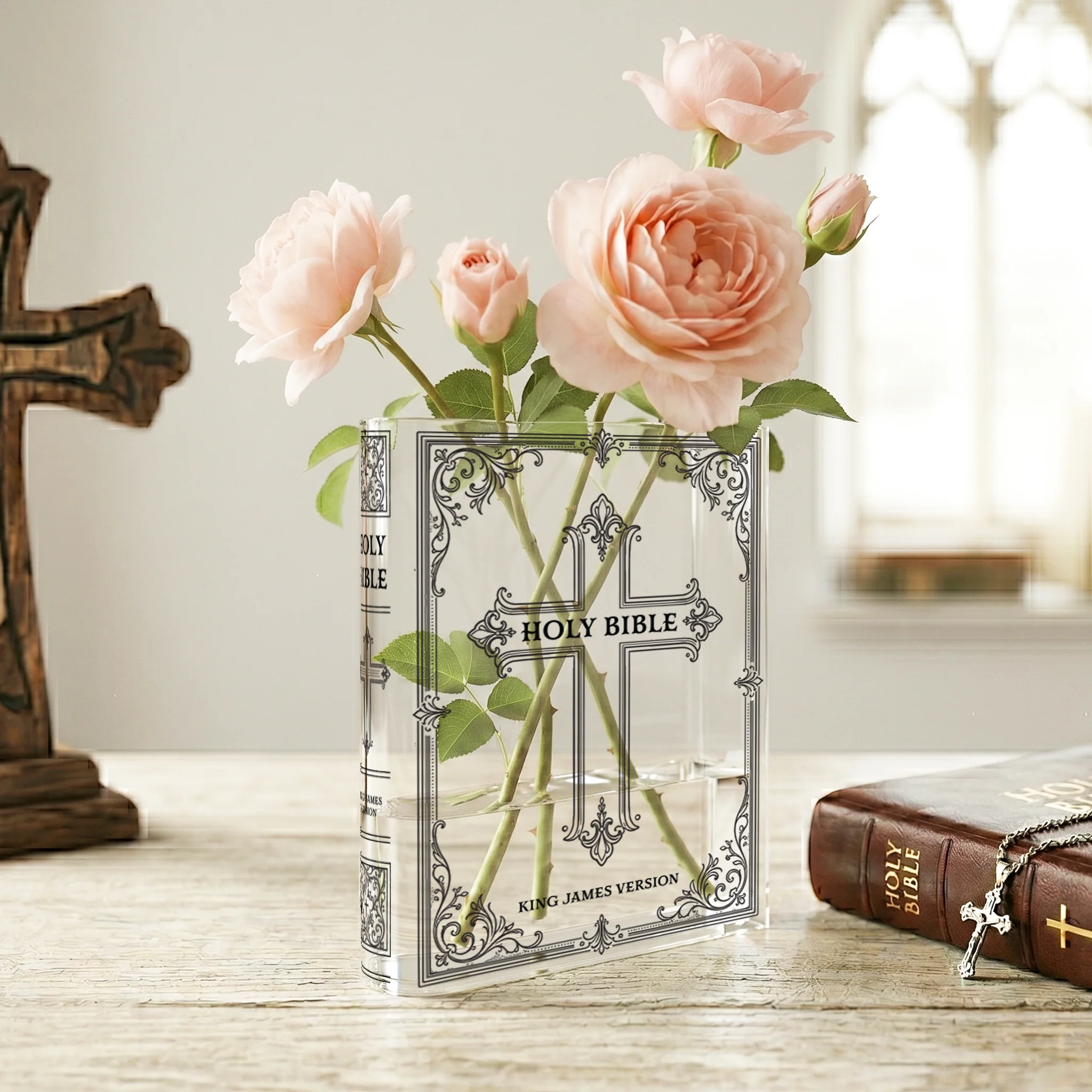 Holy Bible Christian Book Vase - I - Image 5