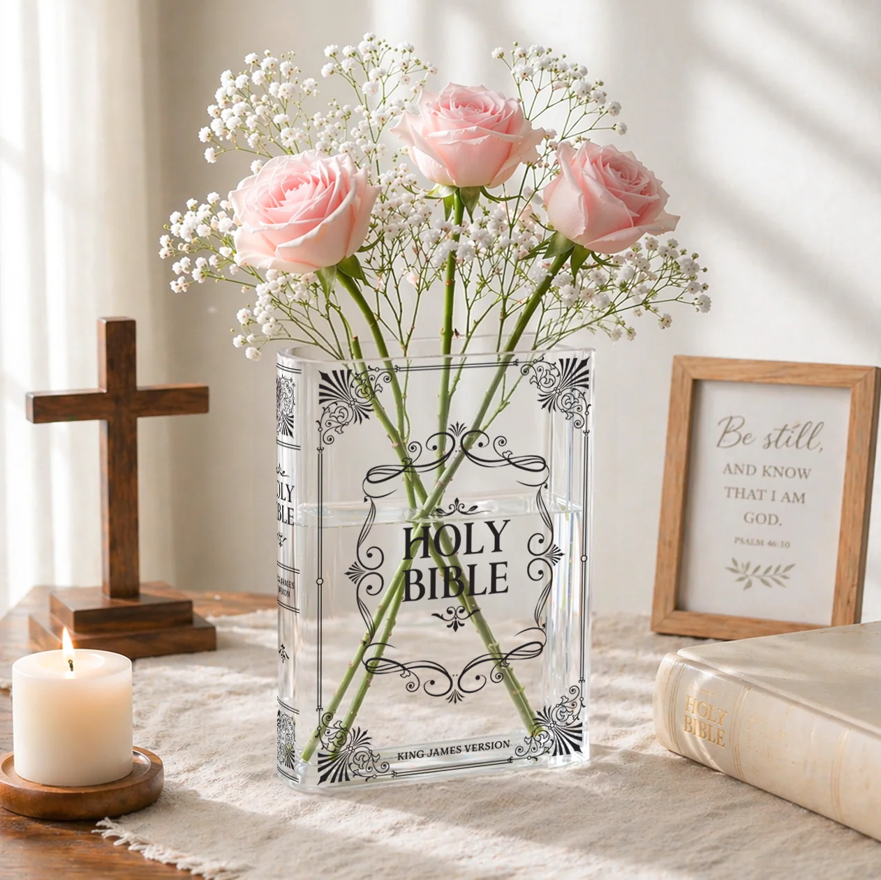 Holy Bible Christian Book Vase - II - Image 5
