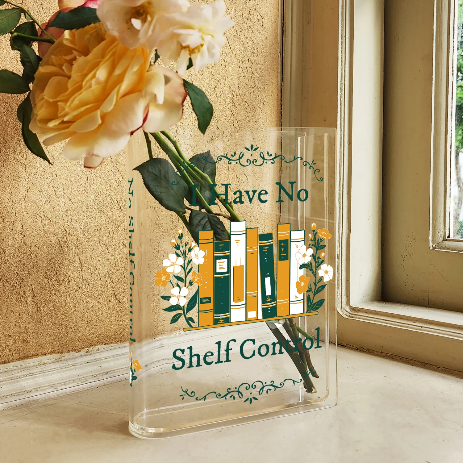 I Have No Shelf Control Acrylic Book Vase - Image 3