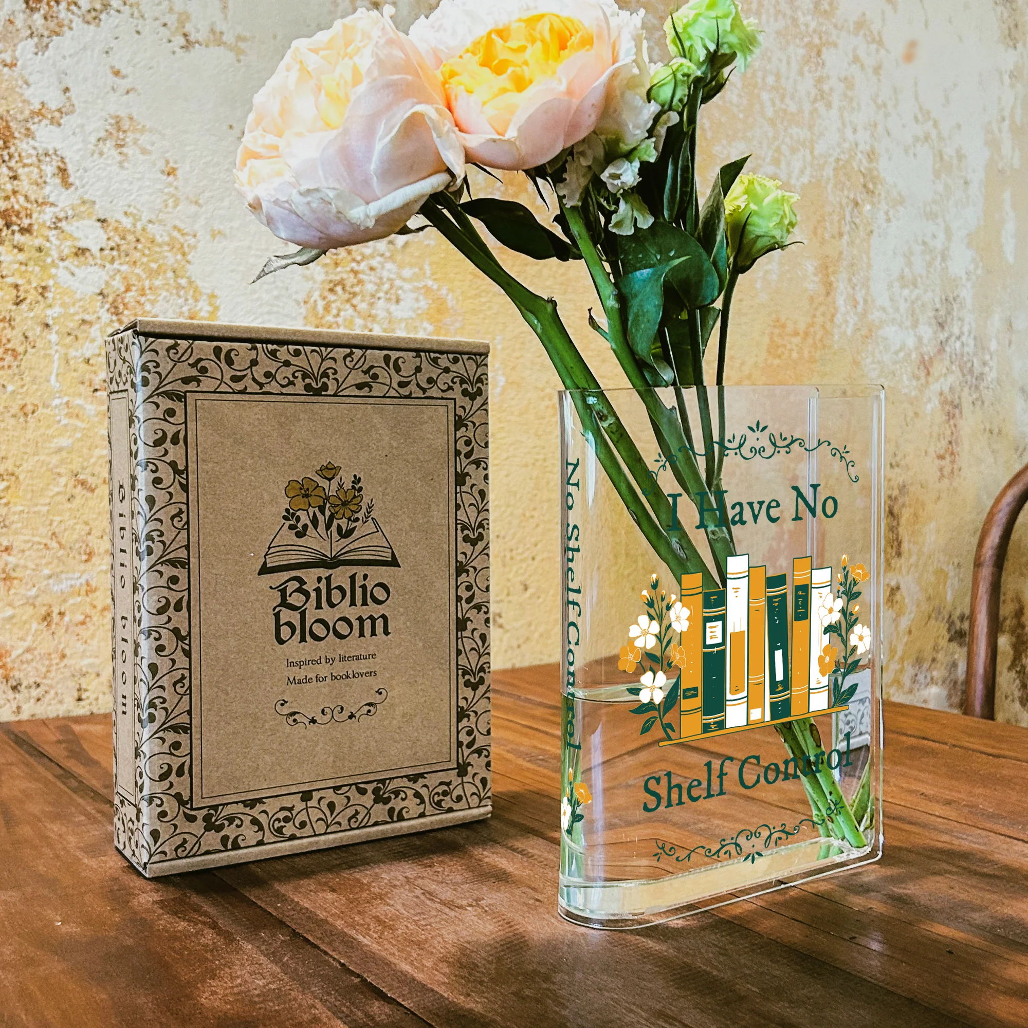 I Have No Shelf Control Acrylic Book Vase - Image 4