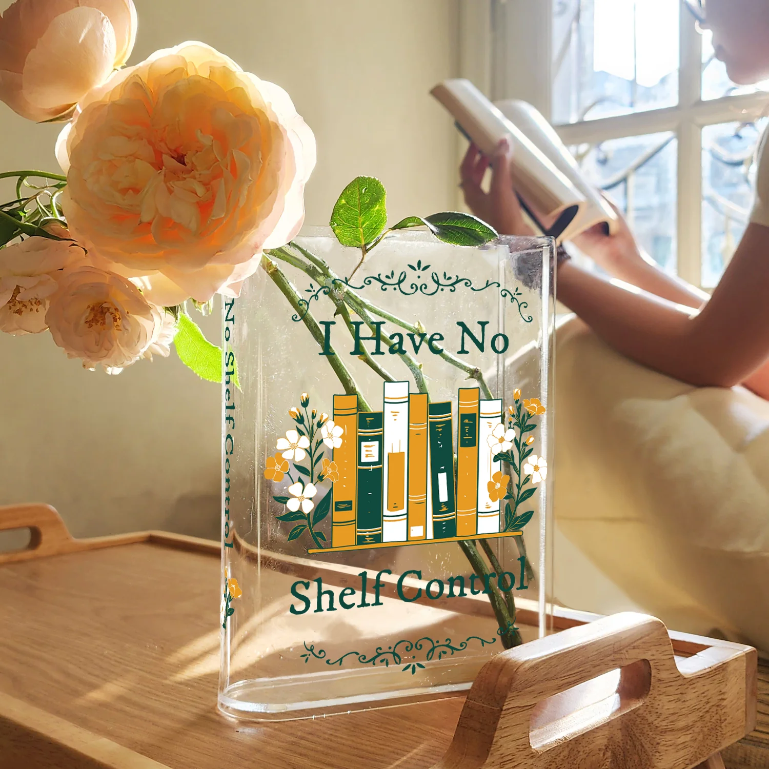 I Have No Shelf Control Acrylic Book Vase - Image 5