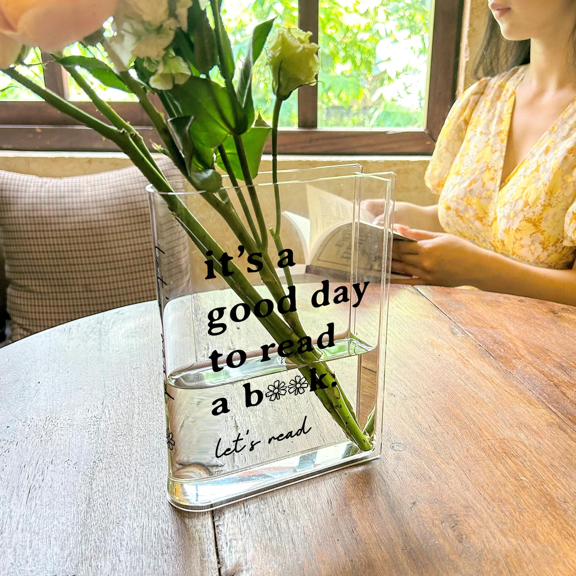 Good Day To Read A Book Acrylic Book Vase - Image 7