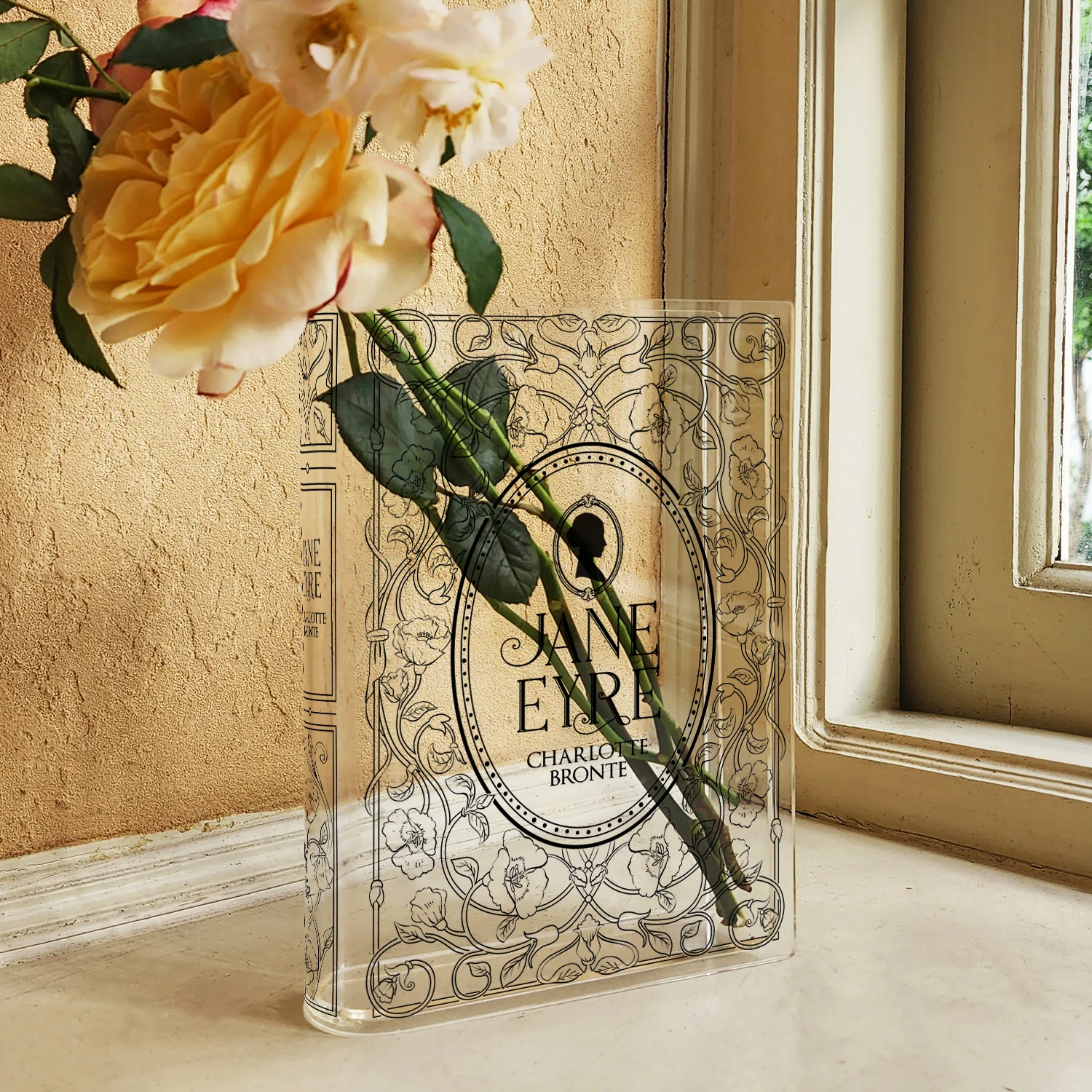 Jane Eyre Acrylic Book Vase - Black - Image 3