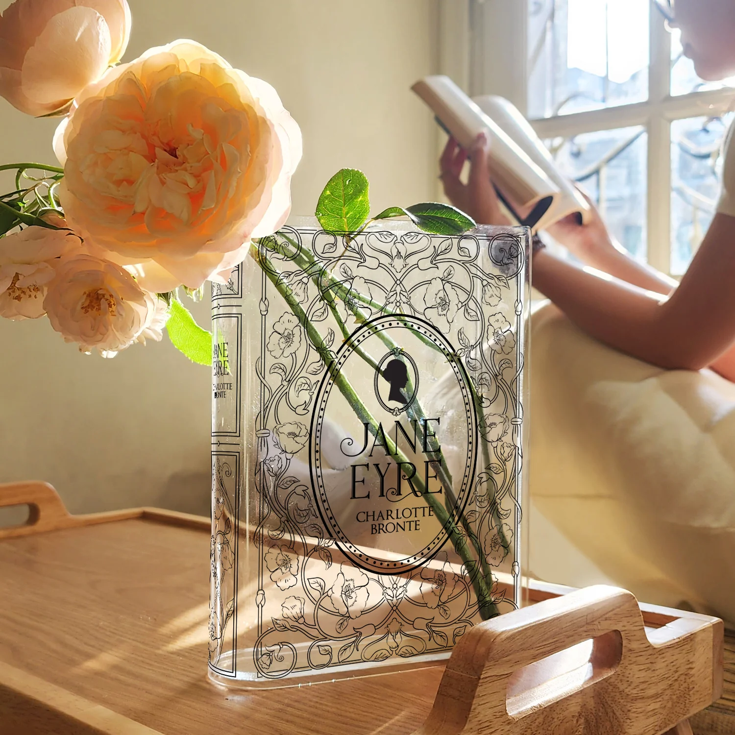 Jane Eyre Acrylic Book Vase - Black - Image 4