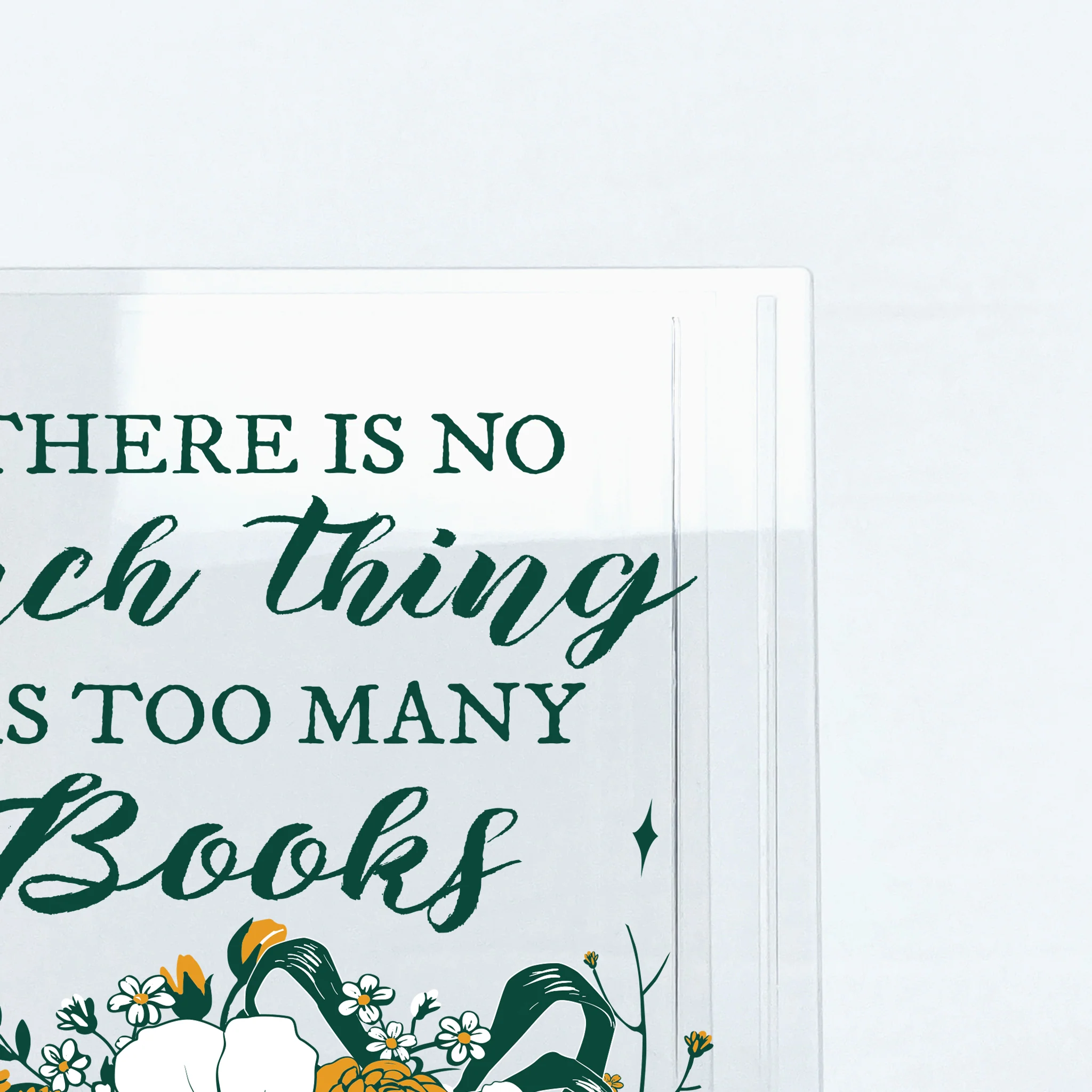 No Such Thing As Too Many Books Acrylic Book Vase - Image 10