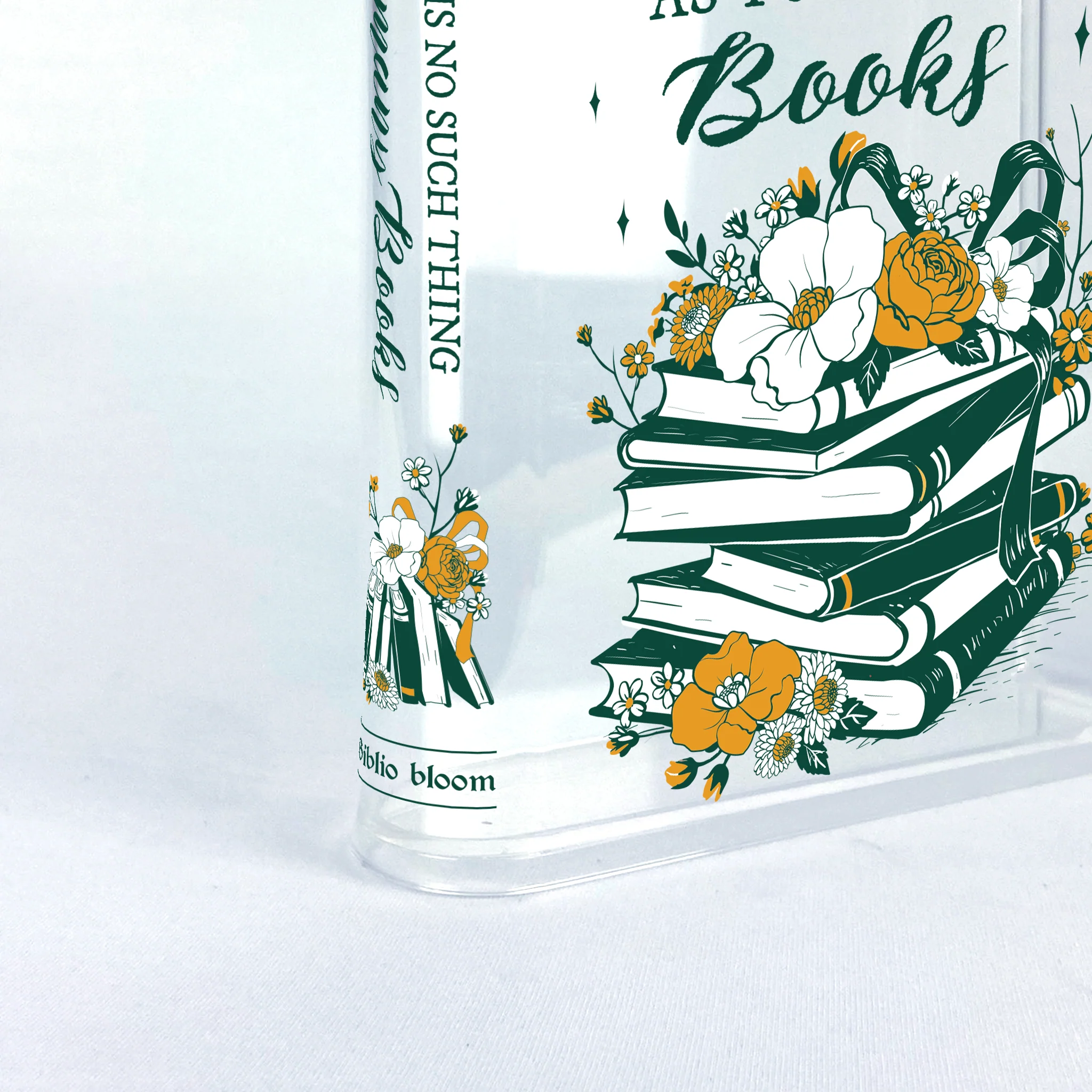 No Such Thing As Too Many Books Acrylic Book Vase - Image 9