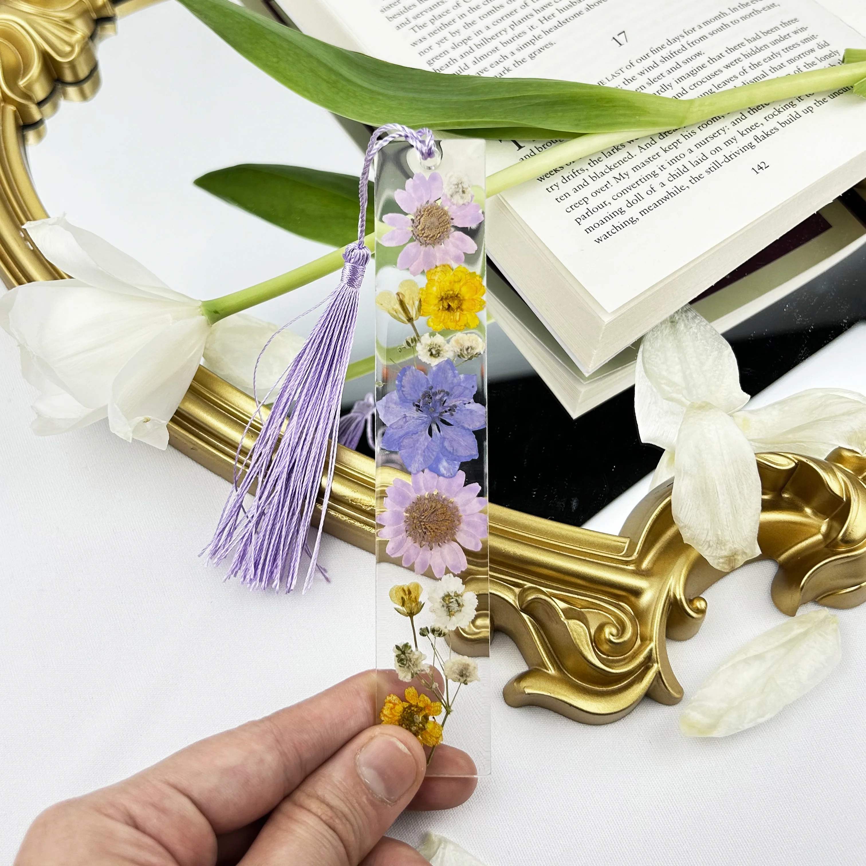 Purple Flower Bookmark - Image 2