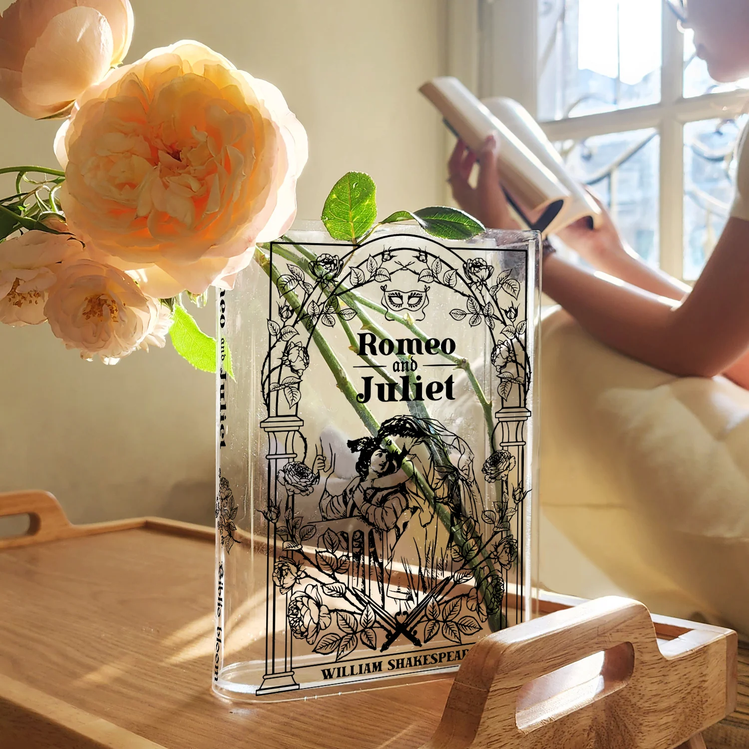 Romeo and Juliet Acrylic Book Vase - Image 4
