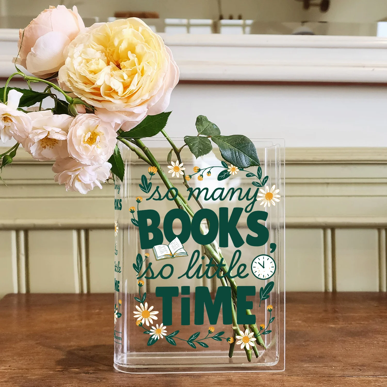 So Many Books So Little Time Acrylic Book Vase - Image 5