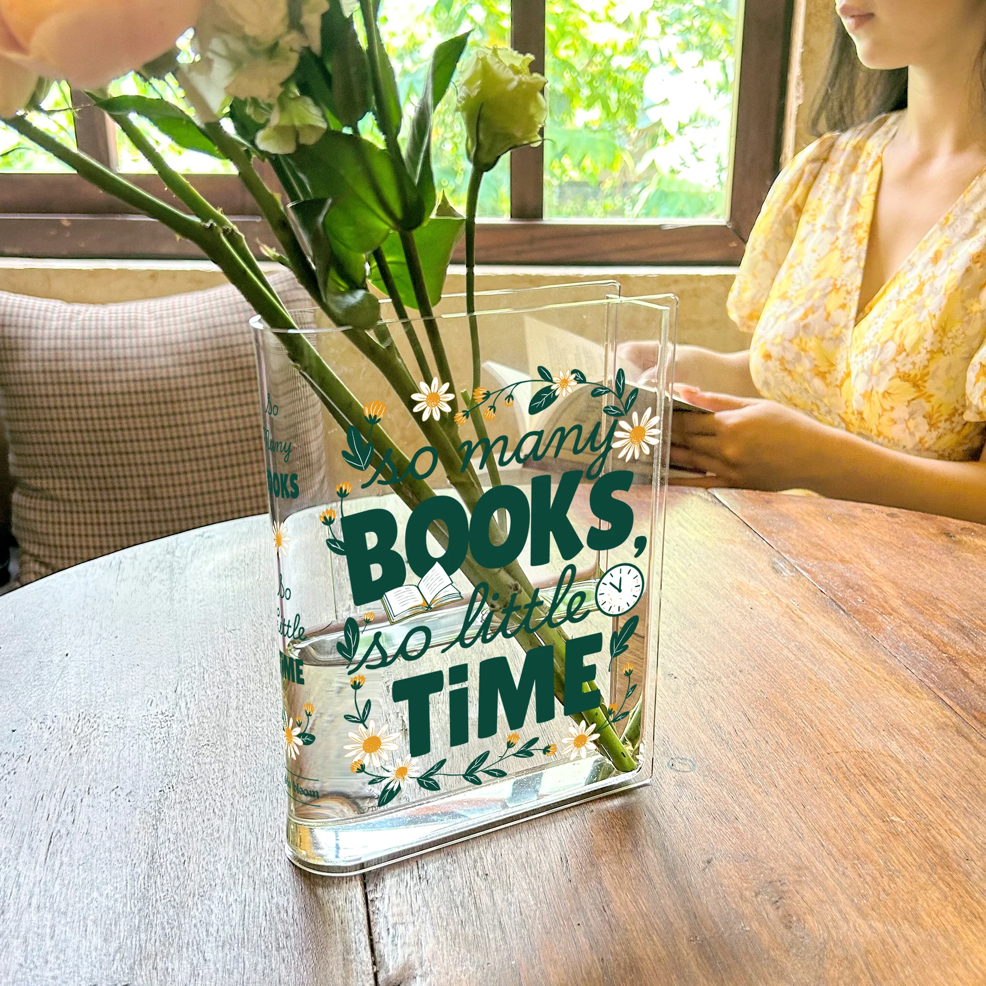 So Many Books So Little Time Acrylic Book Vase - Image 6