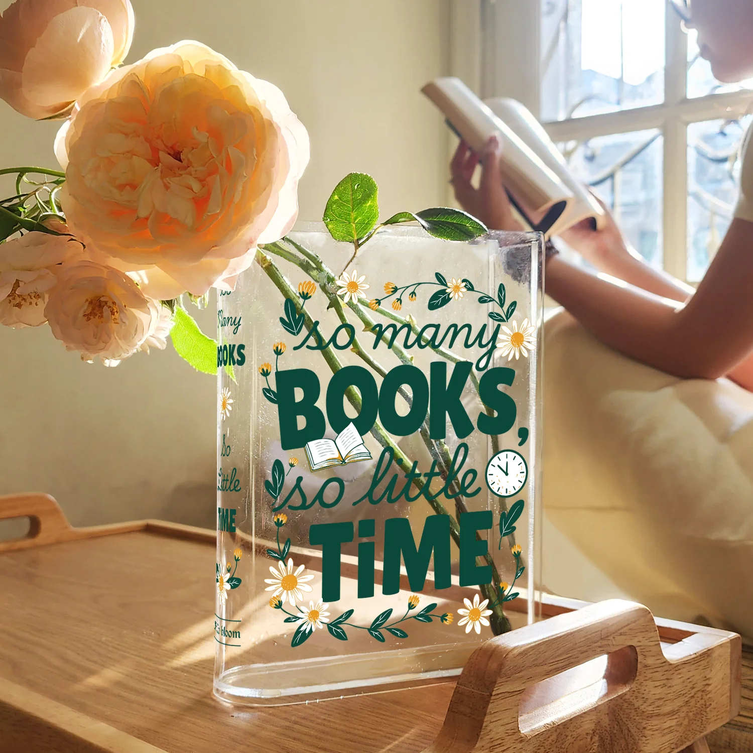 So Many Books So Little Time Acrylic Book Vase - Image 7