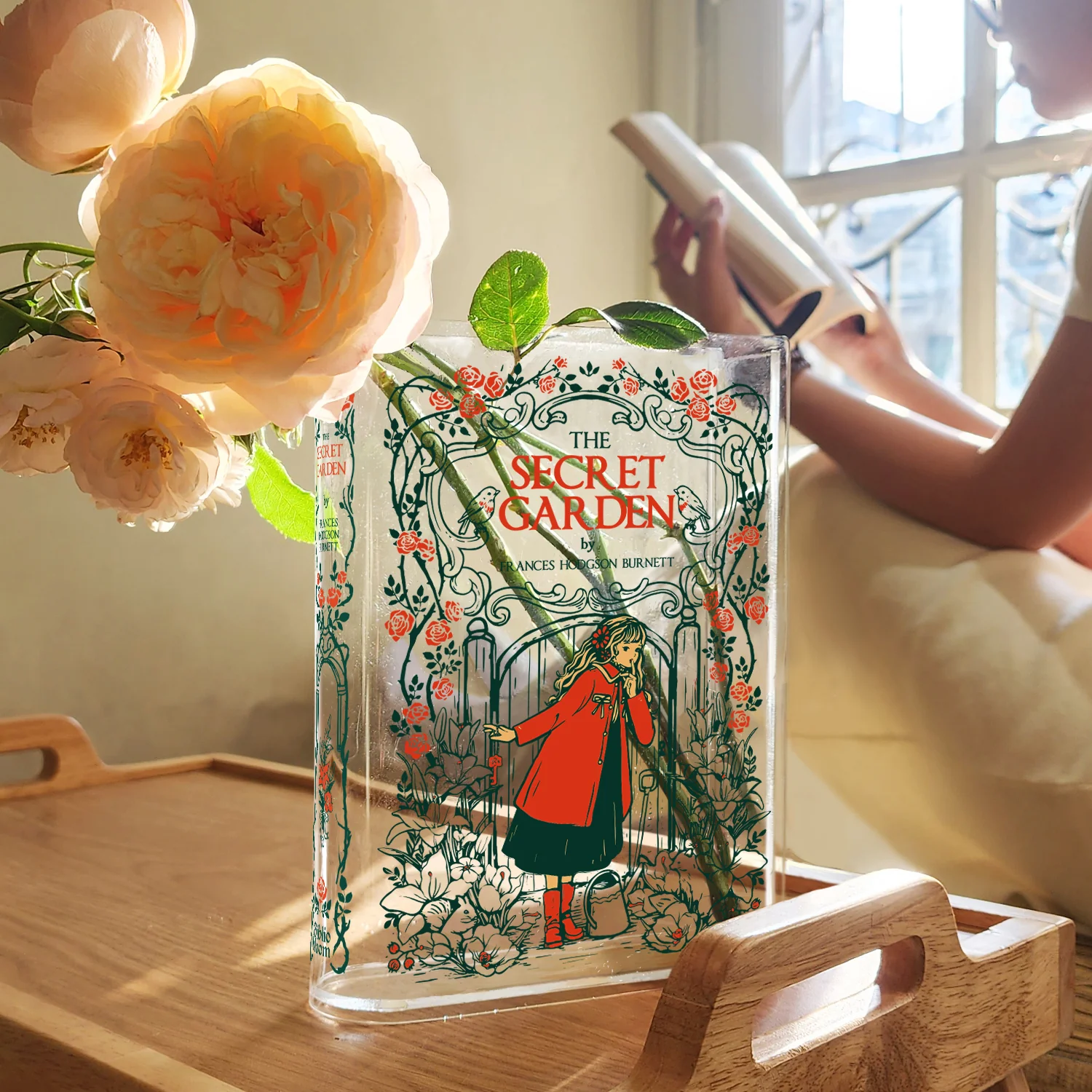 The Secret Garden Acrylic Book Vase - Blonde - Image 5