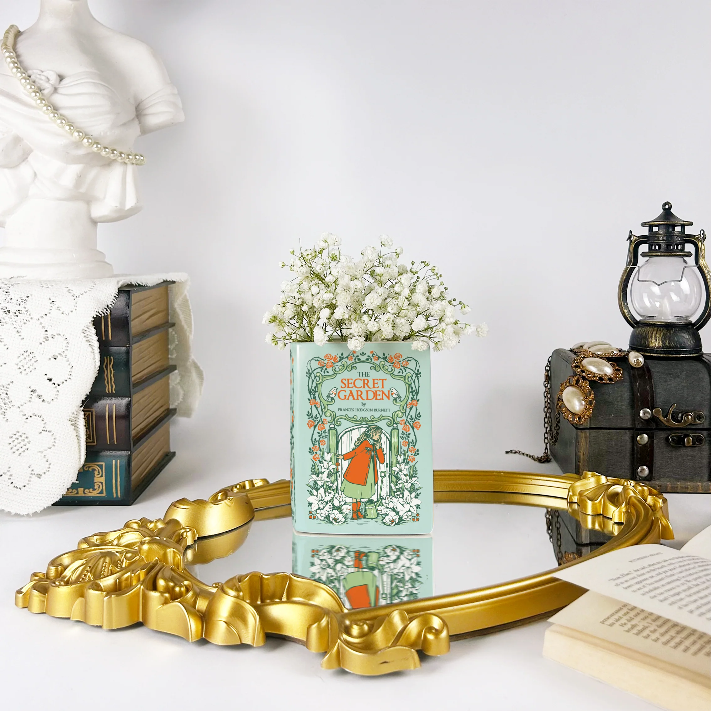 The Secret Garden Ceramic Book Vase - Small - Image 2