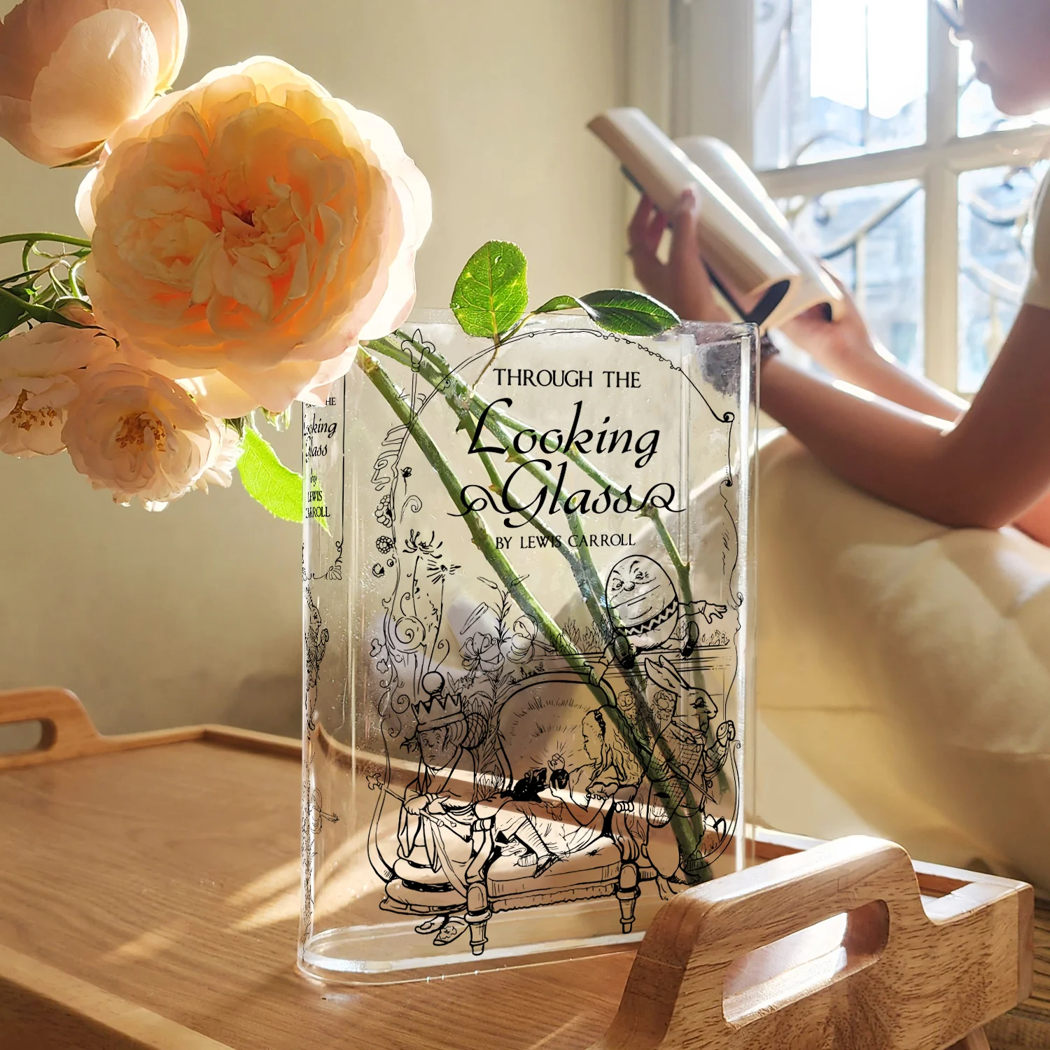 Through the Looking-Glass Acrylic Book Vase - Image 4