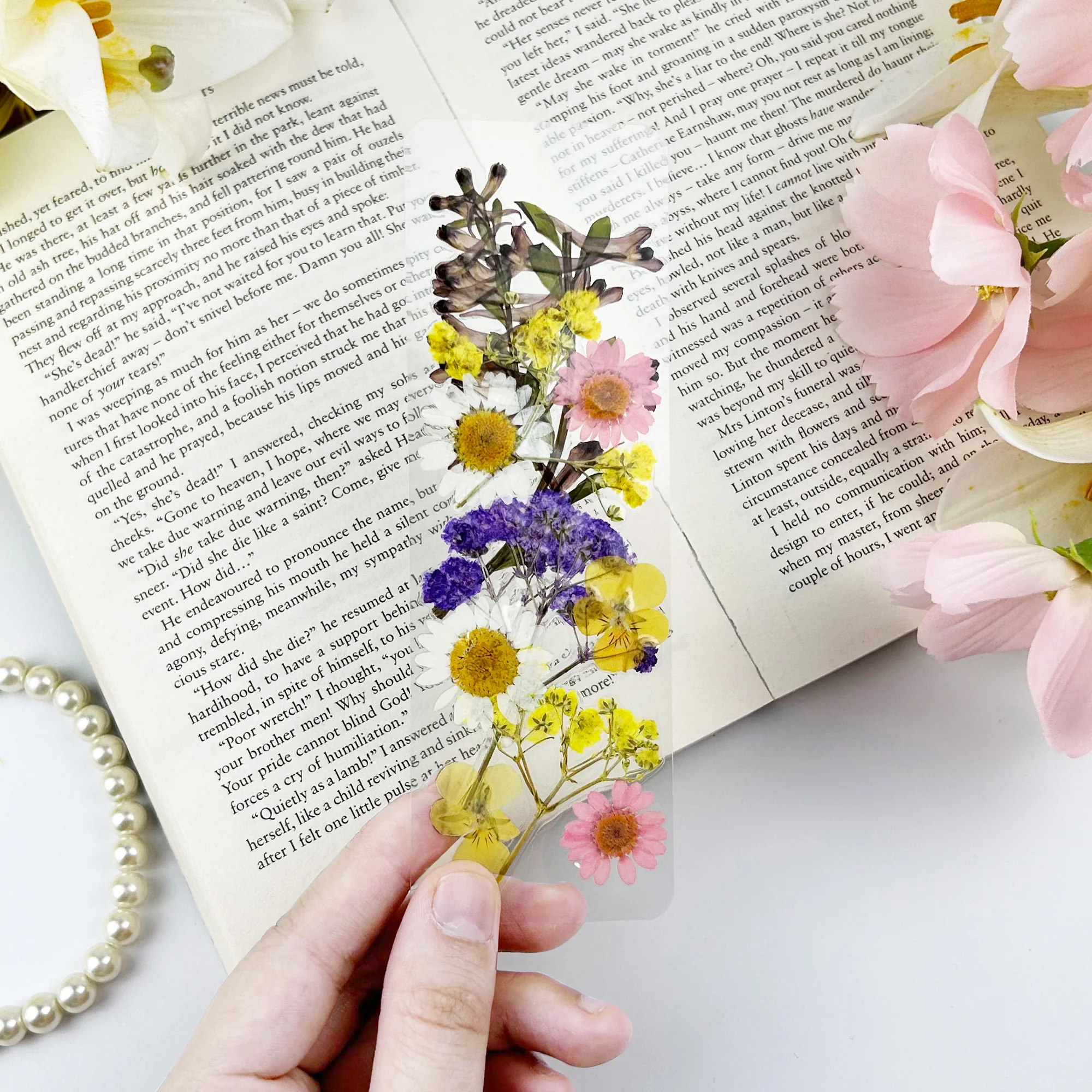 Floral Symphony Pressed Flower Bookmark - Image 2