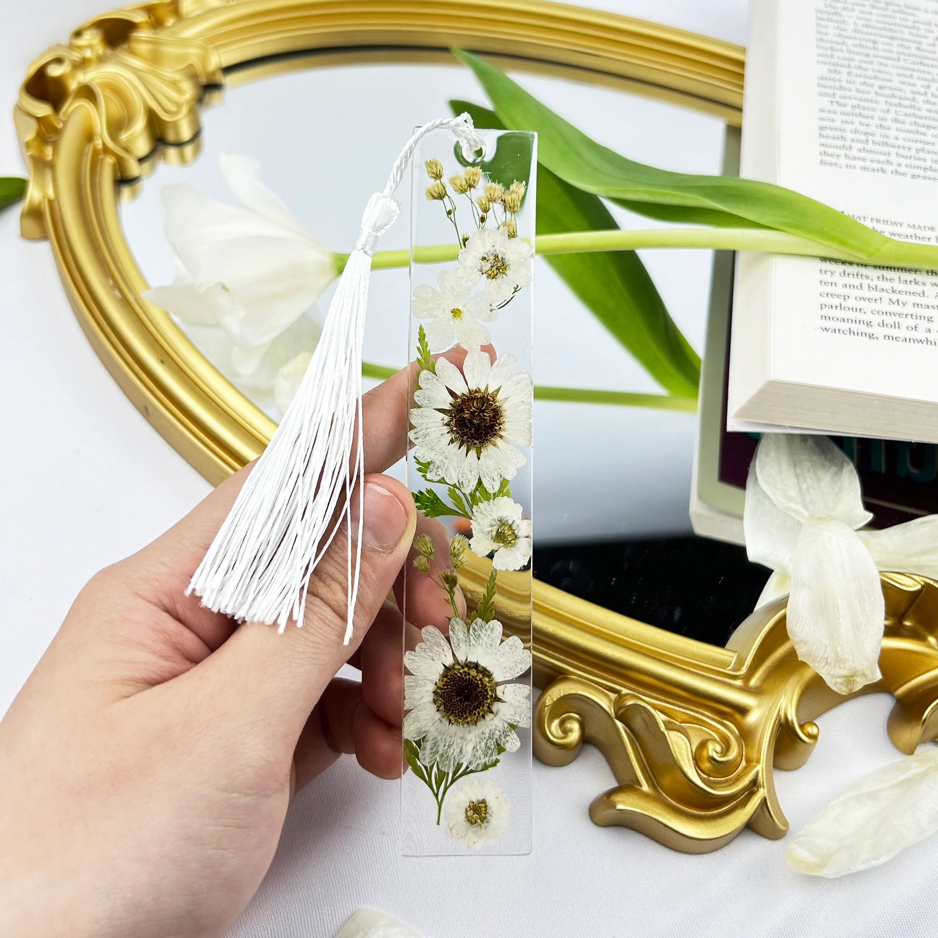 White Flower Bookmark - Image 2