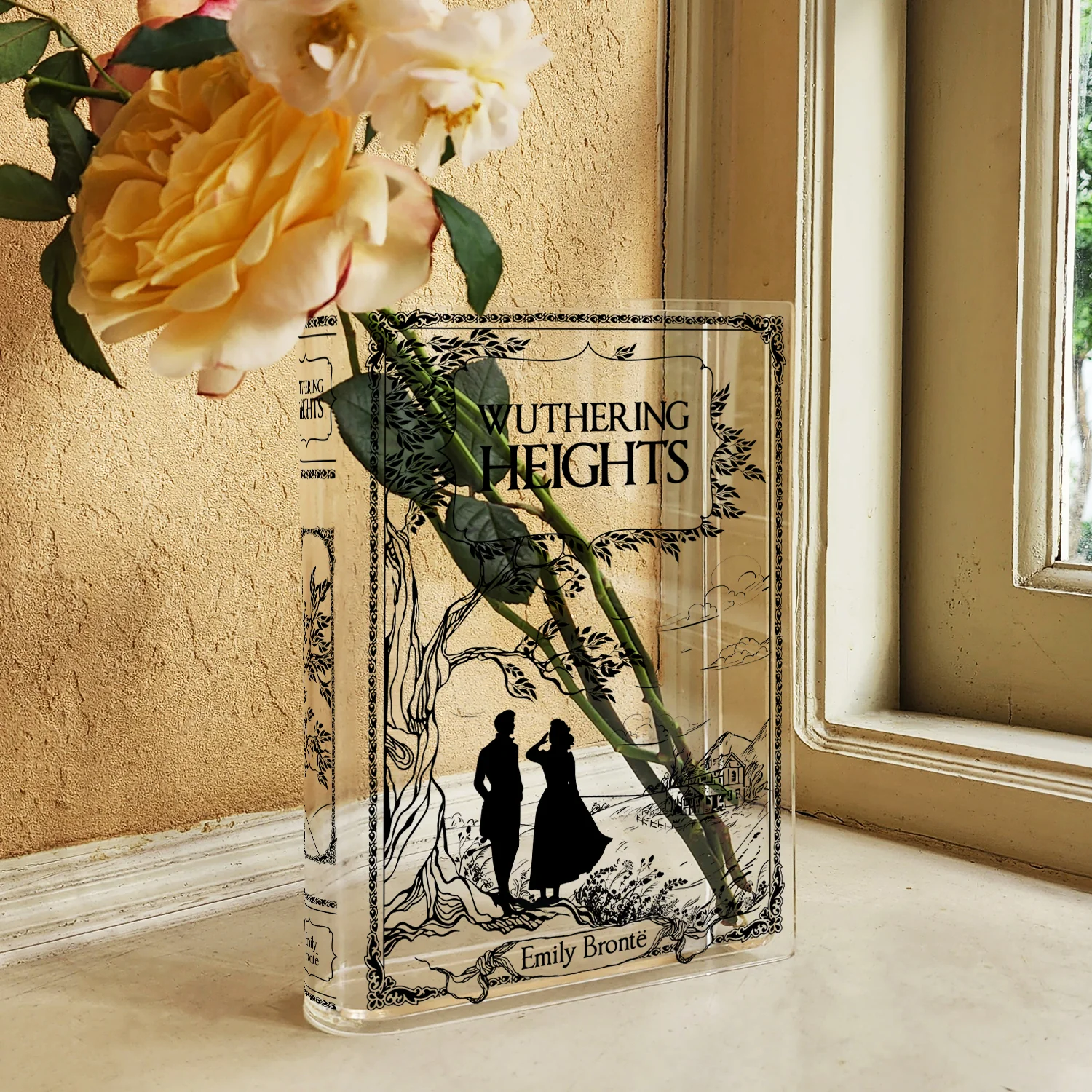 Wuthering Heights Acrylic Book Vase - Black - Image 3