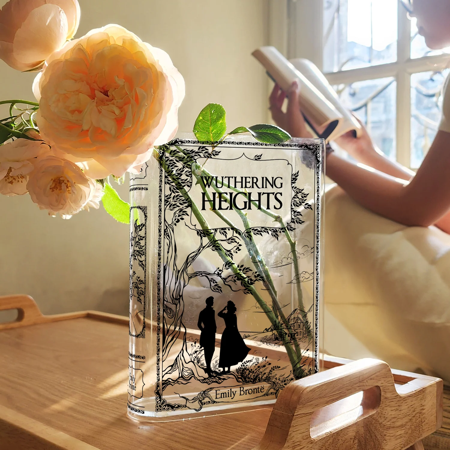 Wuthering Heights Acrylic Book Vase - Black - Image 4