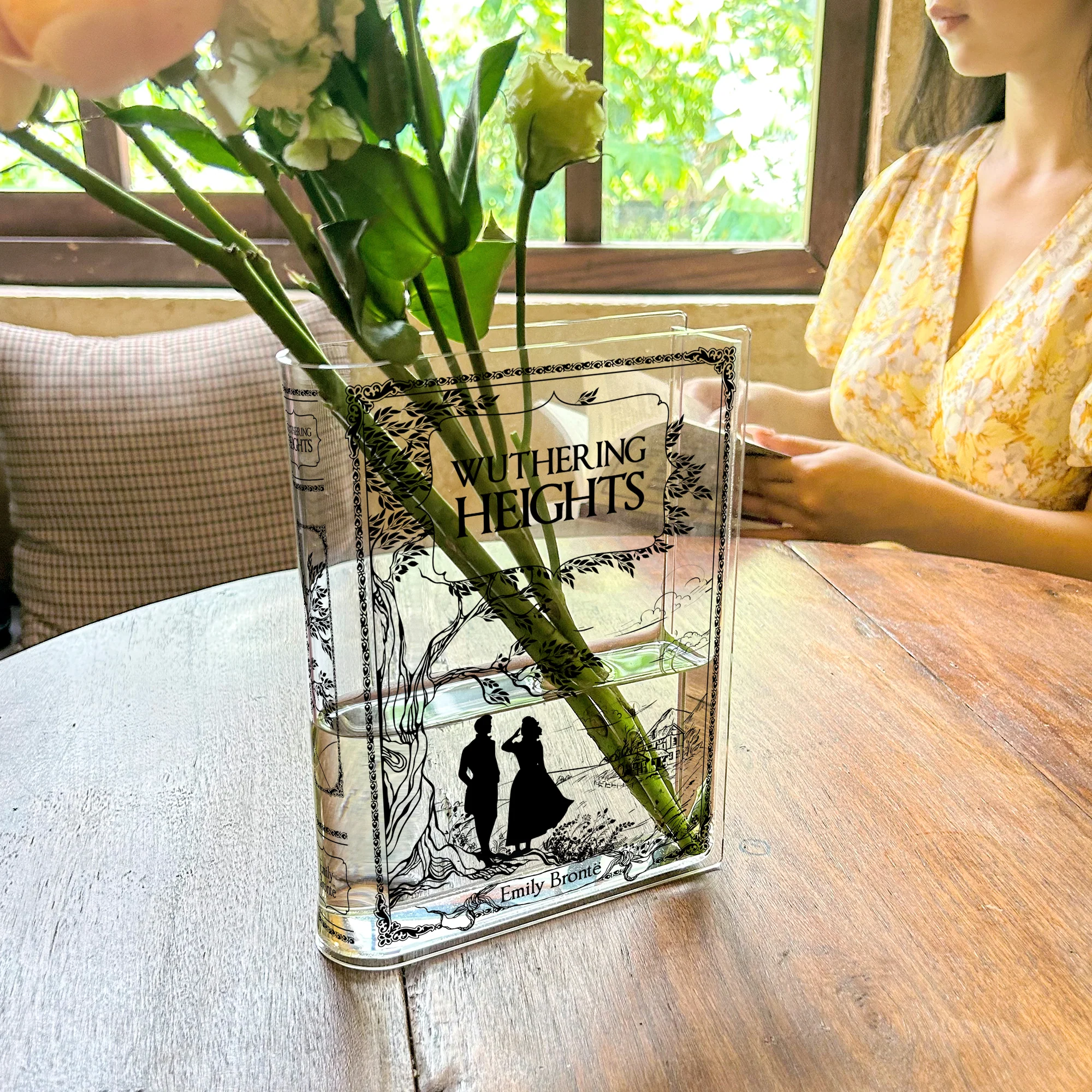 Wuthering Heights Acrylic Book Vase - Black - Image 6